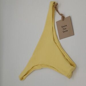 Stone Fox Swim Enki Pique Bikini Bottom Pale Banana XL